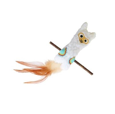 Mad Cat® LLAMA WITH SILVERVINE STICK-CAT TOY WITH CATNIP & SILVERVINE